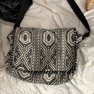 tribal print messenger bag